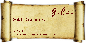 Gubi Cseperke névjegykártya